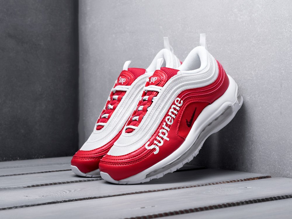 Nike Air Max 97 x Supreme WMNS красные женские (AR22749) - фото 2 Nike Air Max 97 x Supreme WMNS красные женские (AR22749) - фото 2
