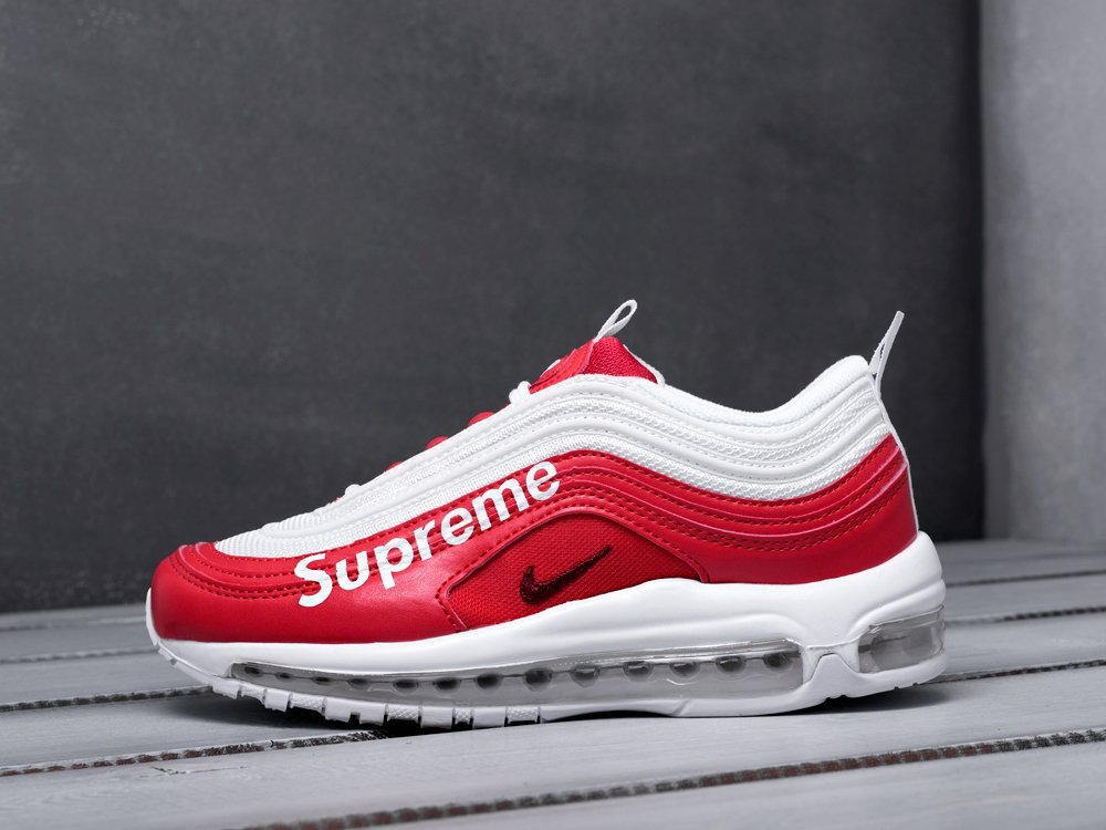 Nike Air Max 97 x Supreme WMNS красные женские (AR22749) - фото 1 Nike Air Max 97 x Supreme WMNS красные женские (AR22749) - фото 1