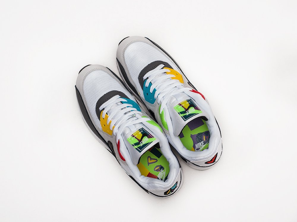 Nike Air Max 90 WMNS Peace Love Basketball серые текстиль женские (AR22807) - фото 3 Nike Air Max 90 WMNS Peace Love Basketball серые текстиль женские (AR22807) - фото 3