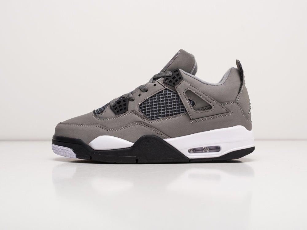 Мужские кроссовки Nike Air Jordan 4 Retro Grey / White / Black (40-45 размер) фото 1