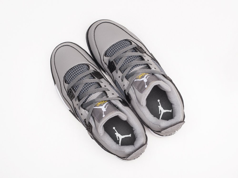 Nike Air Jordan 4 Retro серые кожа мужские (AR22810) - фото 3 Nike Air Jordan 4 Retro серые кожа мужские (AR22810) - фото 3