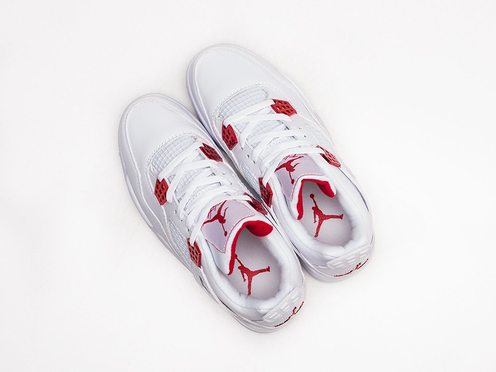 Женские кроссовки Nike Air Jordan 4 WMNS Retro White / Red (36-40 размер) фото 3