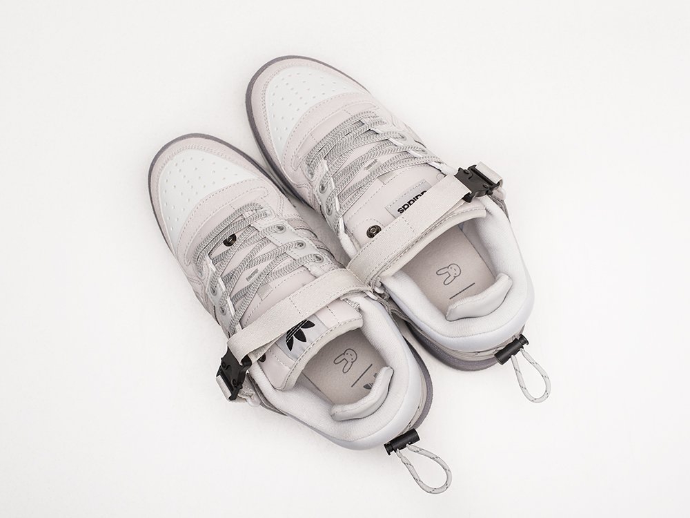 Adidas x Bad Bunny x Forum Buckle Low серые замша мужские (AR22858) - фото 3 Adidas x Bad Bunny x Forum Buckle Low серые замша мужские (AR22858) - фото 3