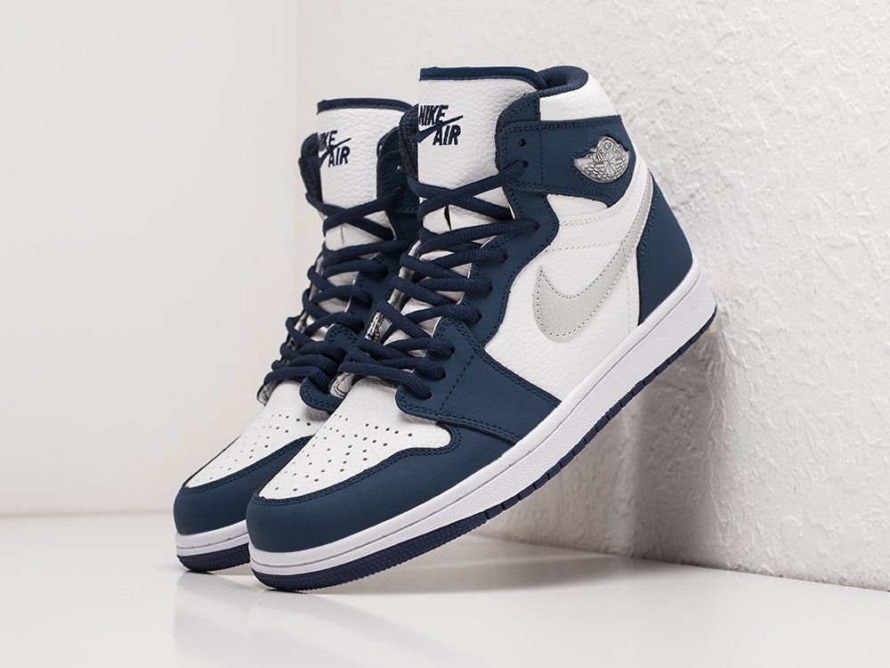 Nike Air Jordan 1 синие кожа мужские (AR22859) - фото 2