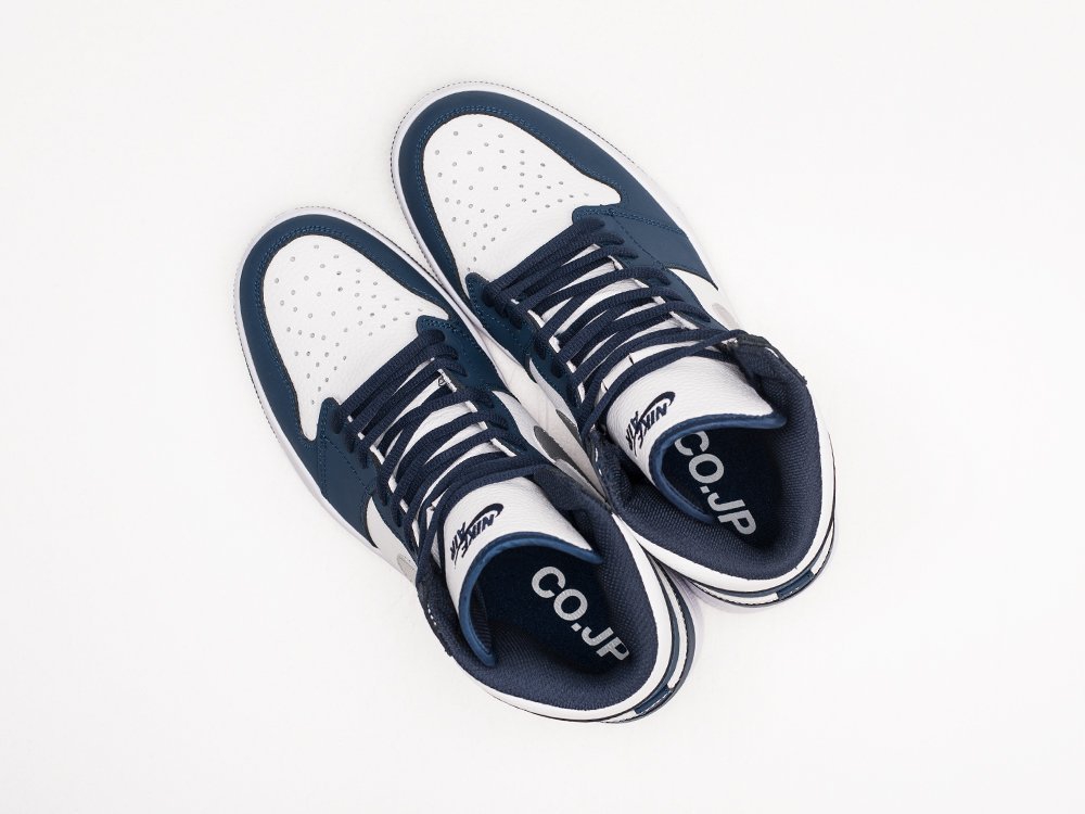 Nike Air Jordan 1 синие кожа мужские (AR22859) - фото 3