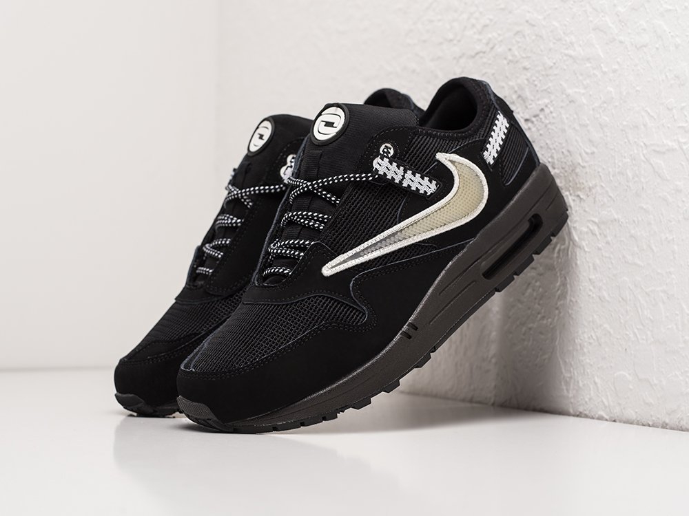 Nike Air Max 1 x Travis Scott черные текстиль мужские (AR22862) - фото 2 Nike Air Max 1 x Travis Scott черные текстиль мужские (AR22862) - фото 2