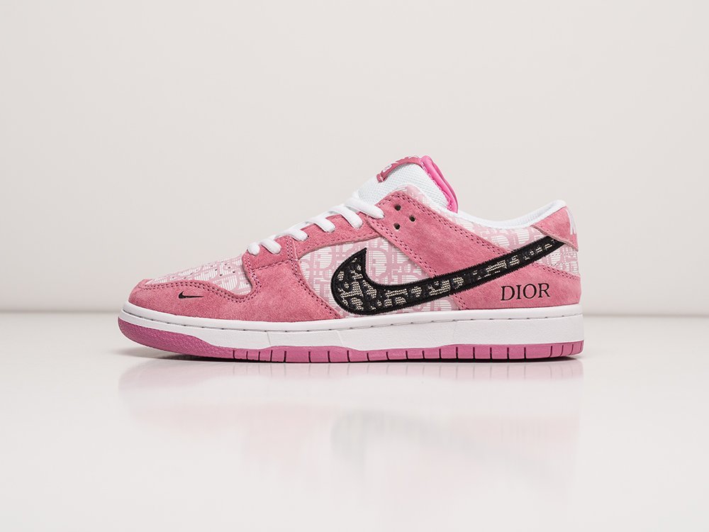 Nike Dior x SB Dunk Low WMNS розовые текстиль женские (AR22864) - фото 1 Nike Dior x SB Dunk Low WMNS розовые текстиль женские (AR22864) - фото 1