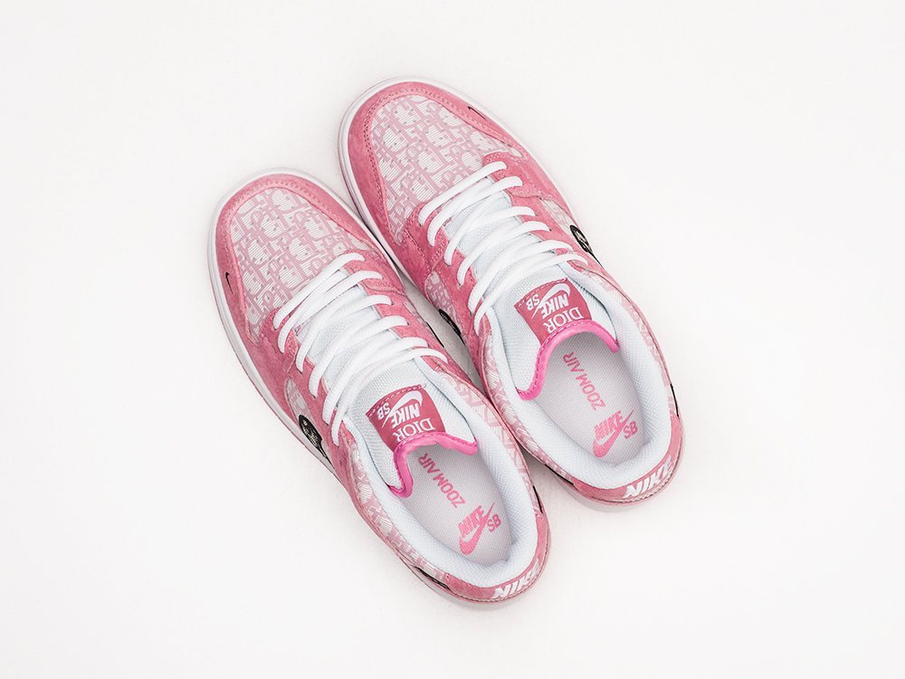 Nike Dior x SB Dunk Low WMNS розовые текстиль женские (AR22864) - фото 3 Nike Dior x SB Dunk Low WMNS розовые текстиль женские (AR22864) - фото 3