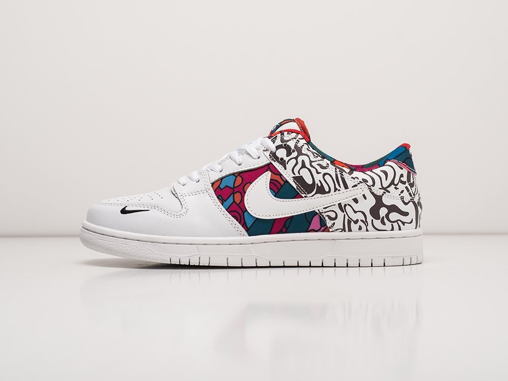 Nike x Parra SB Dunk Low белые замша мужские (AR22948) - фото 1 Nike x Parra SB Dunk Low белые замша мужские (AR22948) - фото 1