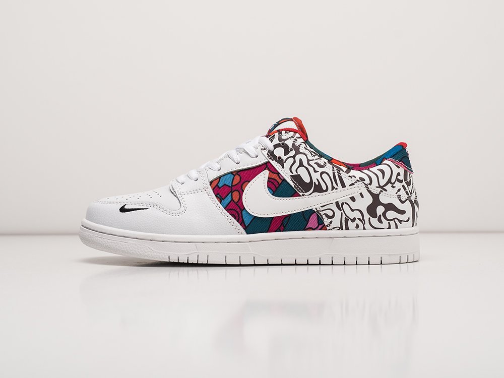 Nike x Parra SB Dunk Low белые замша мужские (AR22948) - фото 1