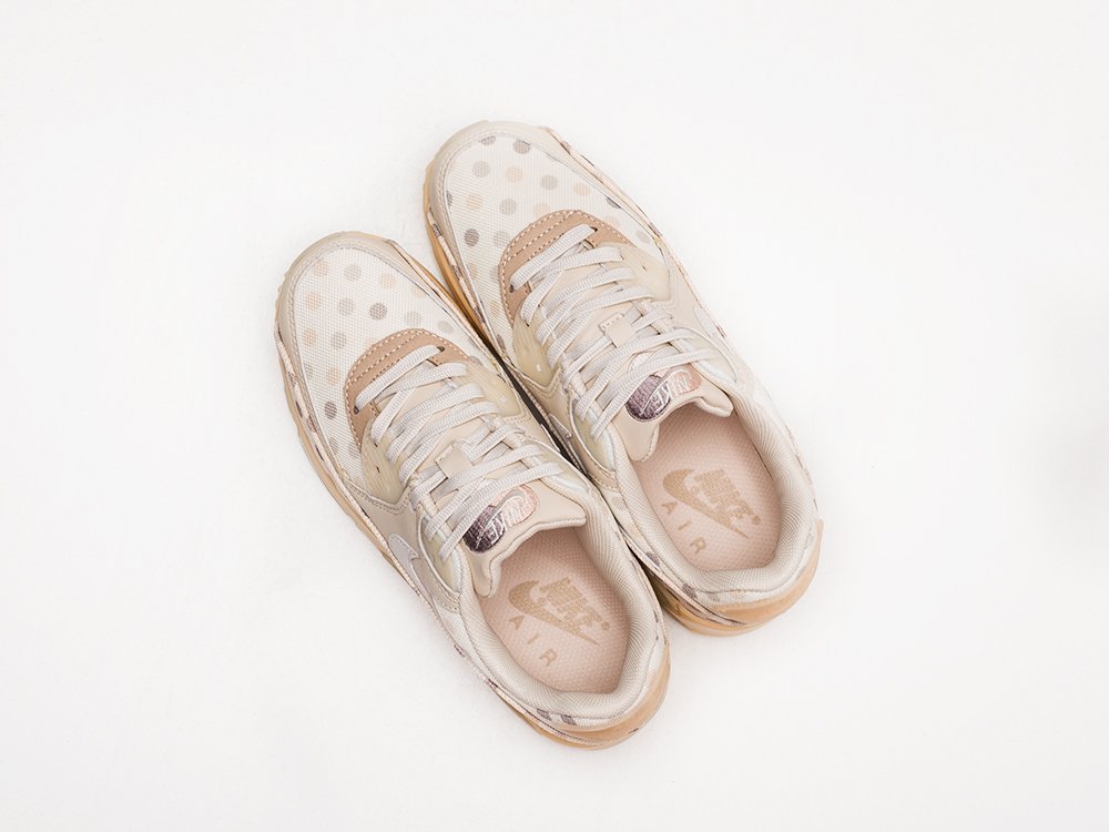 Nike Air Max 90 WMNS NRG Polka Shimmer бежевые текстиль женские (AR22974) - фото 3 Nike Air Max 90 WMNS NRG Polka Shimmer бежевые текстиль женские (AR22974) - фото 3
