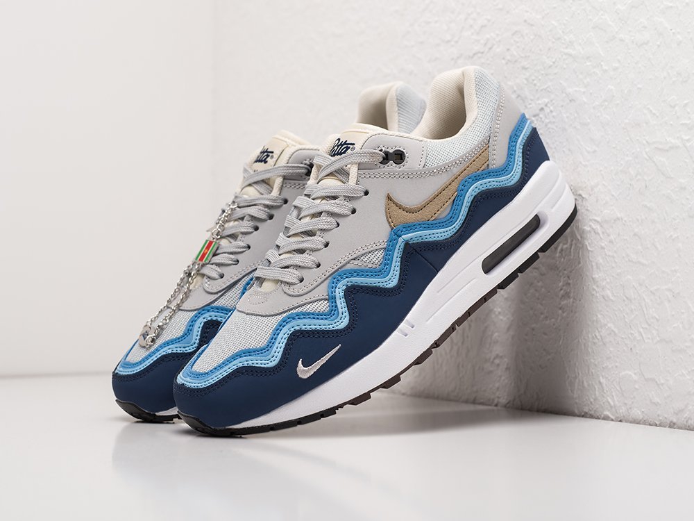 Nike Air Max 1 x Patta Noise Aqua синие кожа мужские (AR22979) - фото 2 Nike Air Max 1 x Patta Noise Aqua синие кожа мужские (AR22979) - фото 2