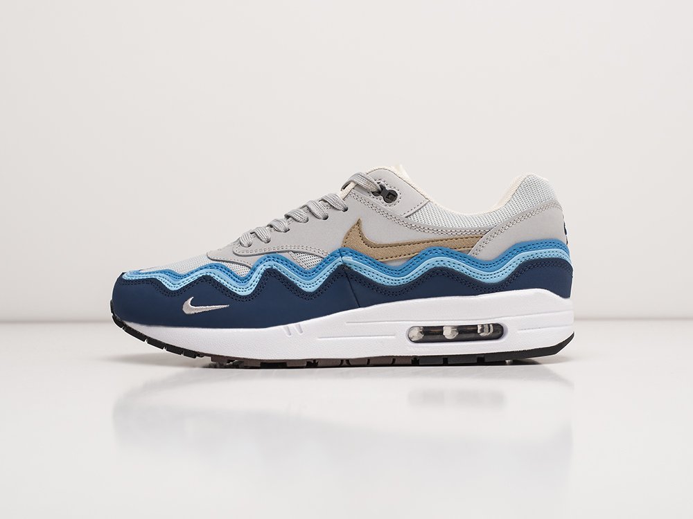 Nike Air Max 1 x Patta Noise Aqua синие кожа мужские (AR22979) - фото 1 Nike Air Max 1 x Patta Noise Aqua синие кожа мужские (AR22979) - фото 1
