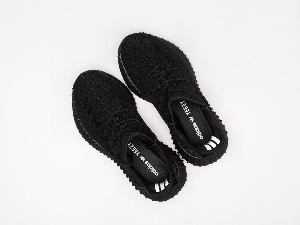 Adidas Yeezy 350 Boost v2 черные текстиль женские (AR23027) - фото 3
