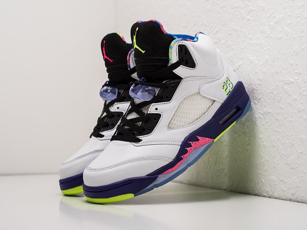 Nike Air Jordan 5 белые текстиль мужские (AR23222) - фото 2 Nike Air Jordan 5 белые текстиль мужские (AR23222) - фото 2
