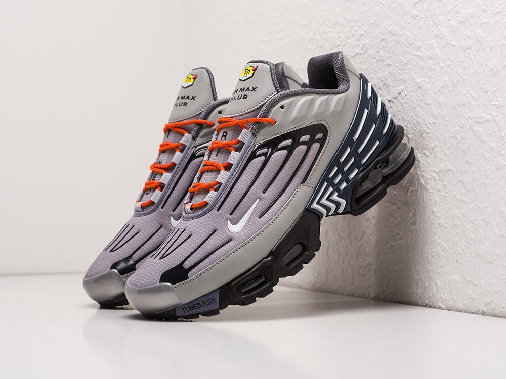 Nike Air Max Plus 3 серые текстиль мужские (AR23227) - фото 2 Nike Air Max Plus 3 серые текстиль мужские (AR23227) - фото 2