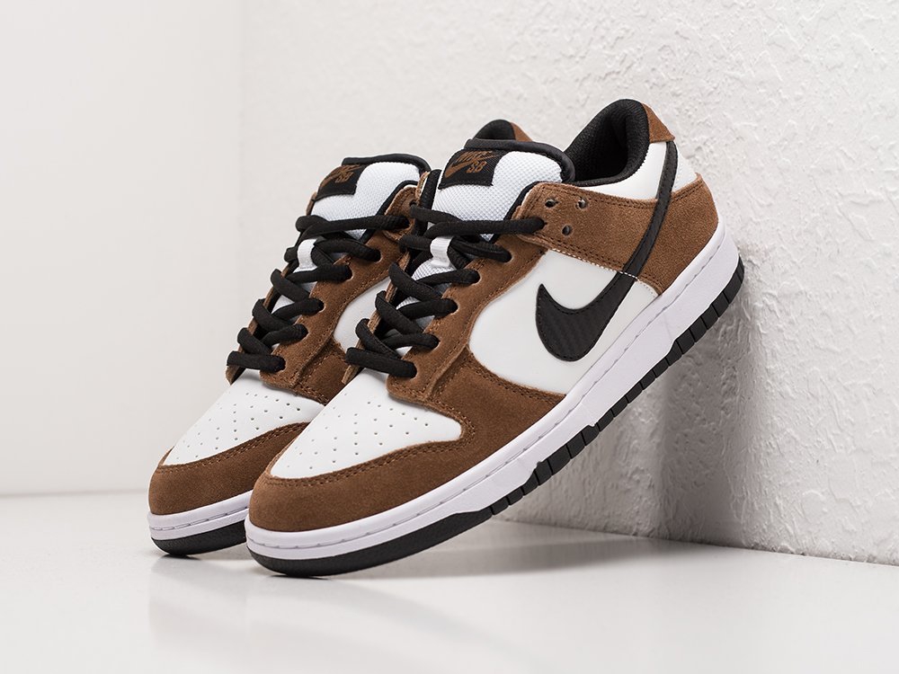 Nike SB Dunk Low коричневые замша мужские (AR23313) - фото 2