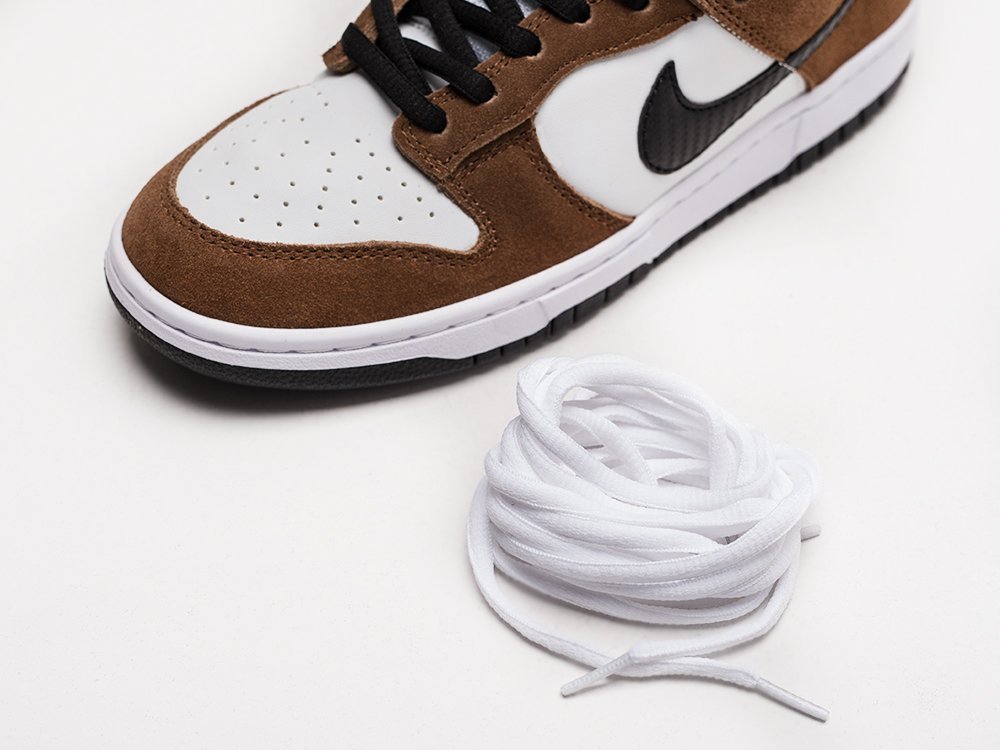 Nike SB Dunk Low коричневые замша мужские (AR23313) - фото 4