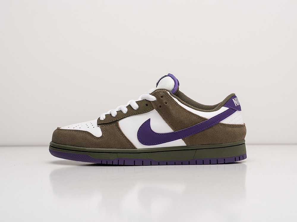 Nike SB Dunk Low коричневые кожа мужские (AR23315) - фото 1