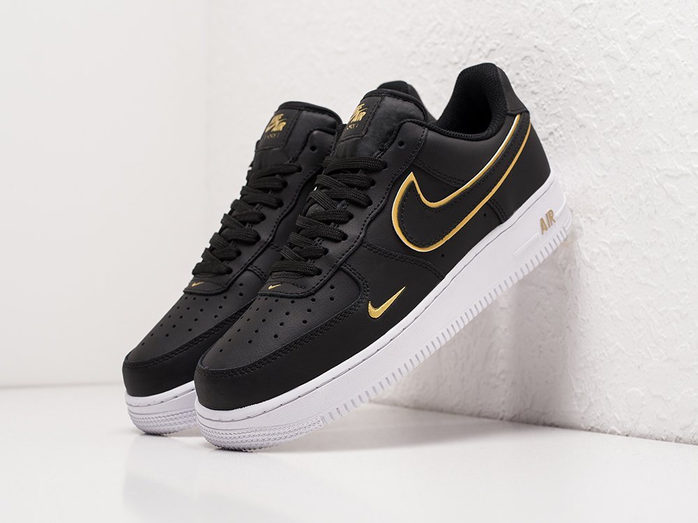 Nike Air Force 1 Low черные кожа мужские (AR23401) - фото 2