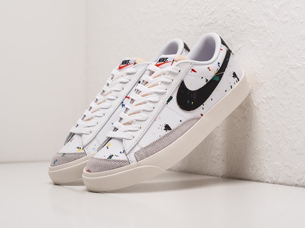 Nike Blazer Low 77 белые кожа мужские (AR23407) - фото 2