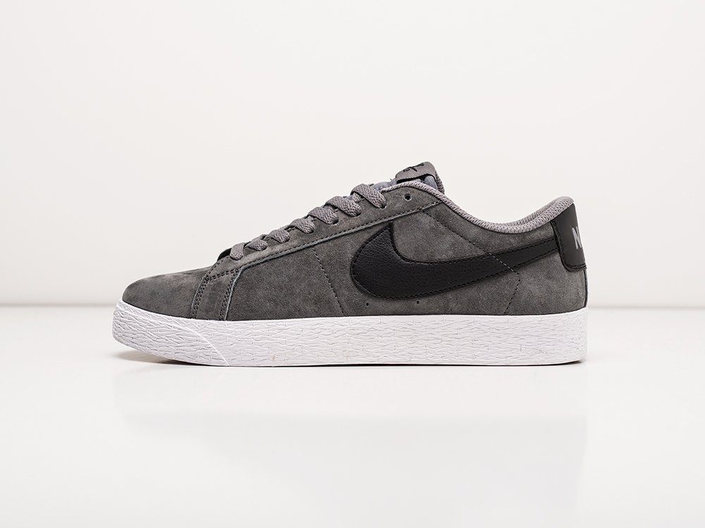 Nike Blazer Low 77 серые кожа мужские (AR23409) - фото 1 Nike Blazer Low 77 серые кожа мужские (AR23409) - фото 1