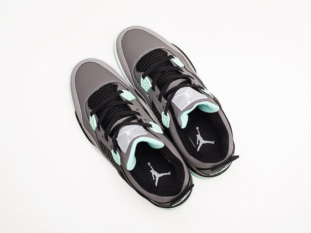 Nike Air Jordan 4 Retro Grey / Mint / White - фото 3