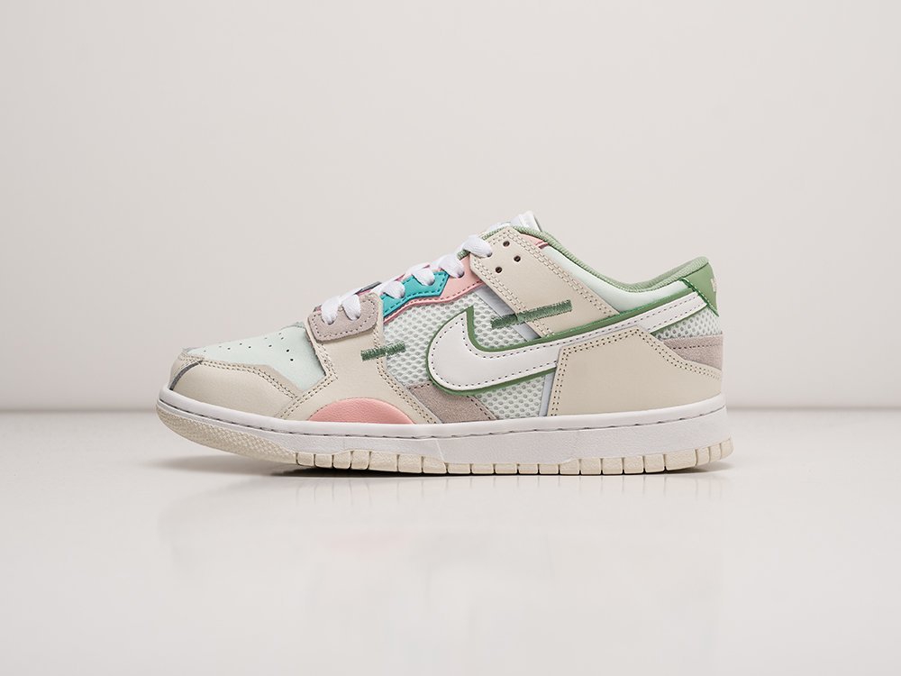 Nike SB Dunk Low Scrap WMNS белые кожа женские (AR23642) - фото 1