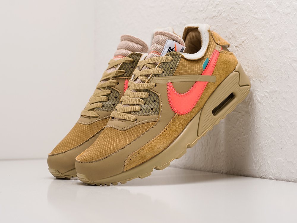 Nike Air Max 90 x Off-White Desert Ore коричневые мужские (AR23724) - фото 2 Nike Air Max 90 x Off-White Desert Ore коричневые мужские (AR23724) - фото 2