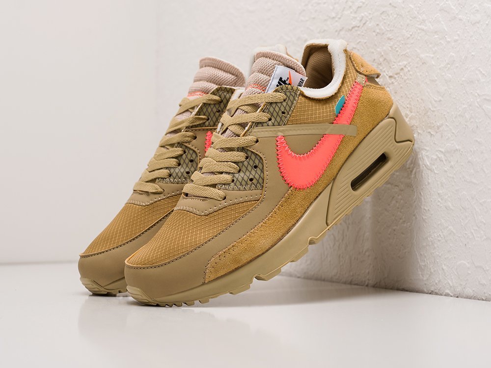 Nike Air Max 90 x Off-White Desert Ore коричневые мужские (AR23724) - фото 2