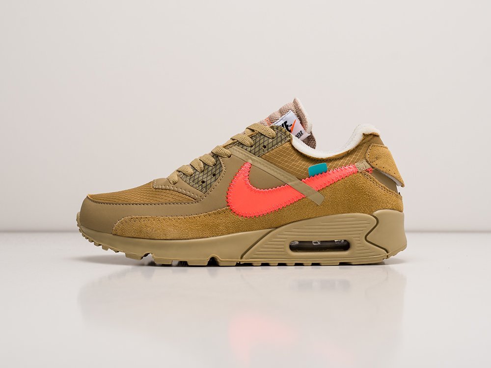 Nike Air Max 90 x Off-White Desert Ore коричневые мужские (AR23724) - фото 1 Nike Air Max 90 x Off-White Desert Ore коричневые мужские (AR23724) - фото 1