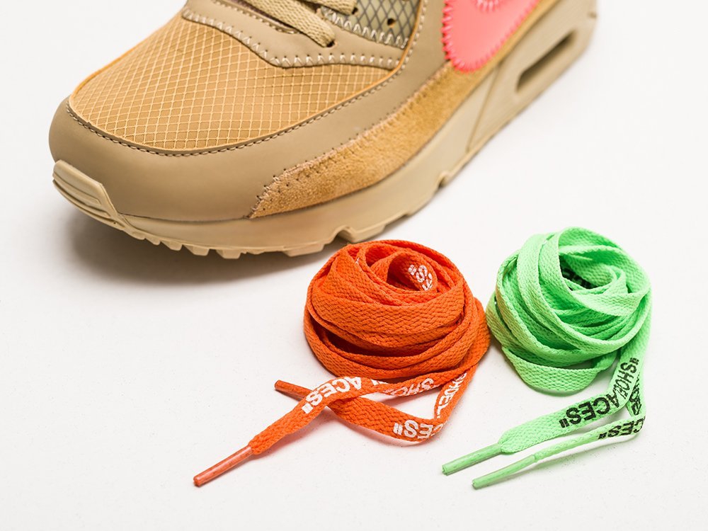 Nike Air Max 90 x Off-White Desert Ore коричневые мужские (AR23724) - фото 4 Nike Air Max 90 x Off-White Desert Ore коричневые мужские (AR23724) - фото 4