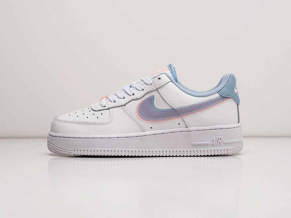 Nike Air Force 1 Low WMNS White / Blue / Pink - фото 1