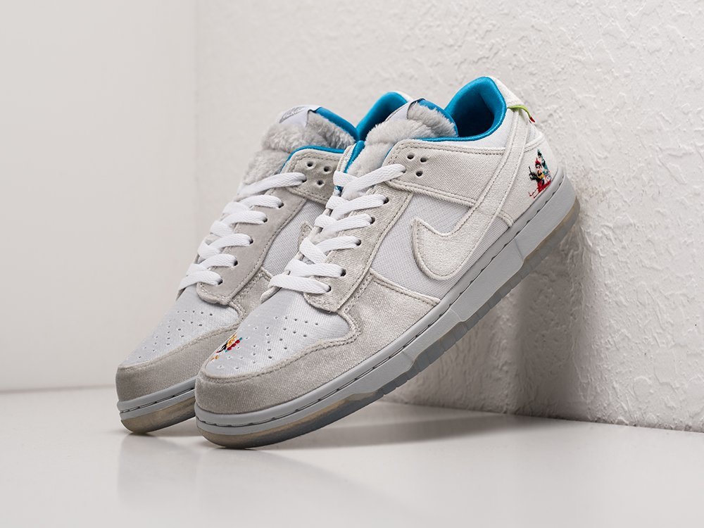 Nike SB Dunk Low ICE серые кожа мужские (AR23756) - фото 2 Nike SB Dunk Low ICE серые кожа мужские (AR23756) - фото 2