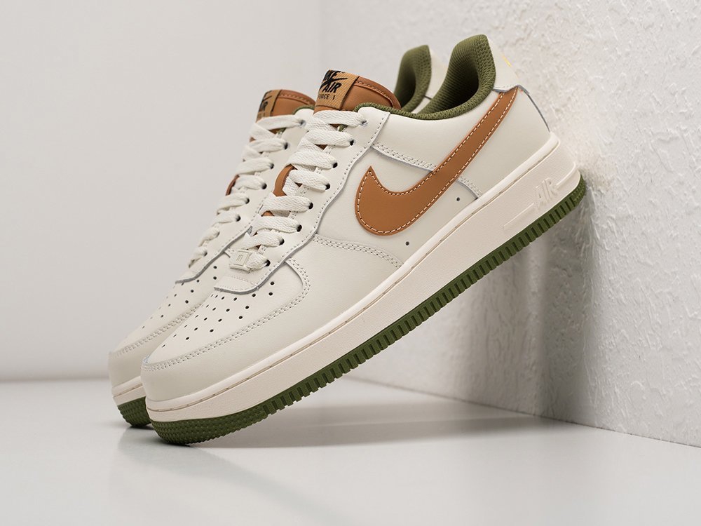 Nike Air Force 1 Low White / Brown / Green - фото 2