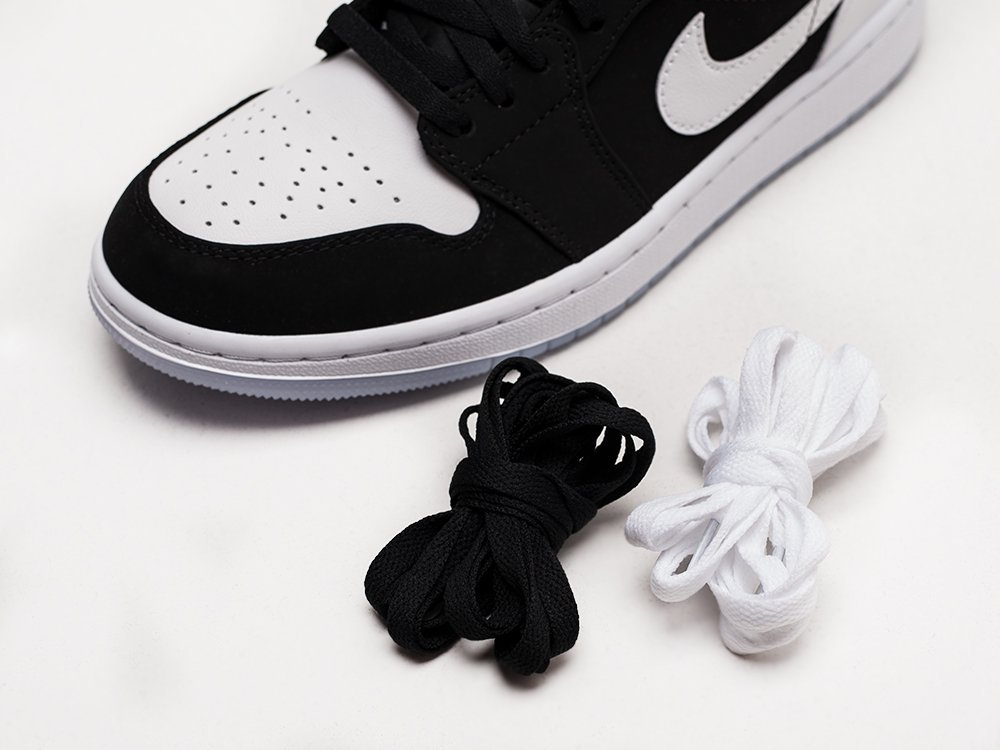 Nike Air Jordan 1 Low Diamond Black / White - фото 4