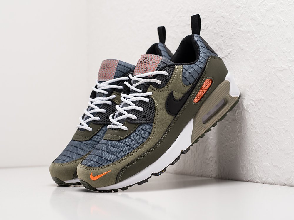 Nike Air Max 90 зеленые замша мужские (AR23803) - фото 2 Nike Air Max 90 зеленые замша мужские (AR23803) - фото 2