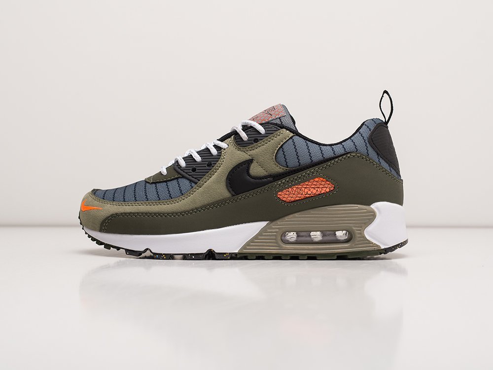 Nike Air Max 90 зеленые замша мужские (AR23803) - фото 1 Nike Air Max 90 зеленые замша мужские (AR23803) - фото 1