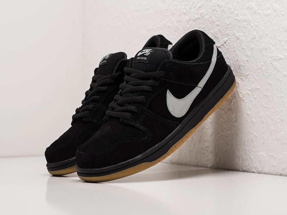 Nike SB Dunk Low черные кожа мужские (AR23813) - фото 2