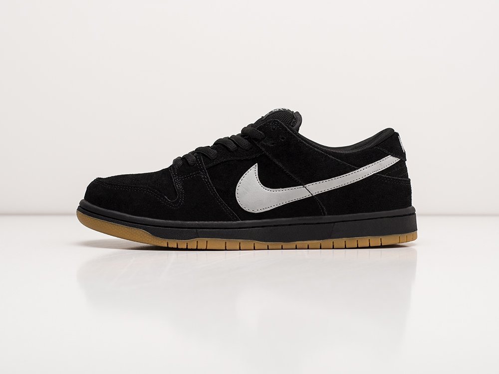 Nike SB Dunk Low черные кожа мужские (AR23813) - фото 1