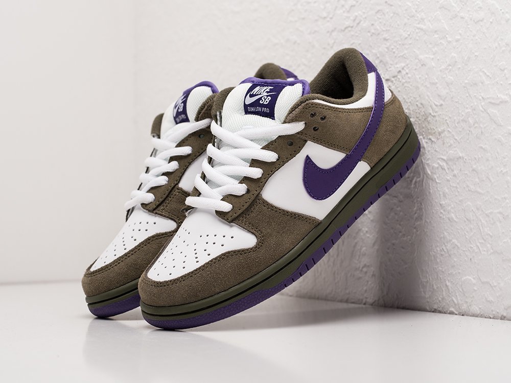 Nike SB Dunk Low White / Brown / Purple - фото 2
