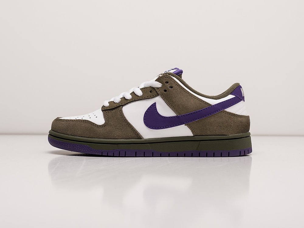 Nike SB Dunk Low White / Brown / Purple - фото 1