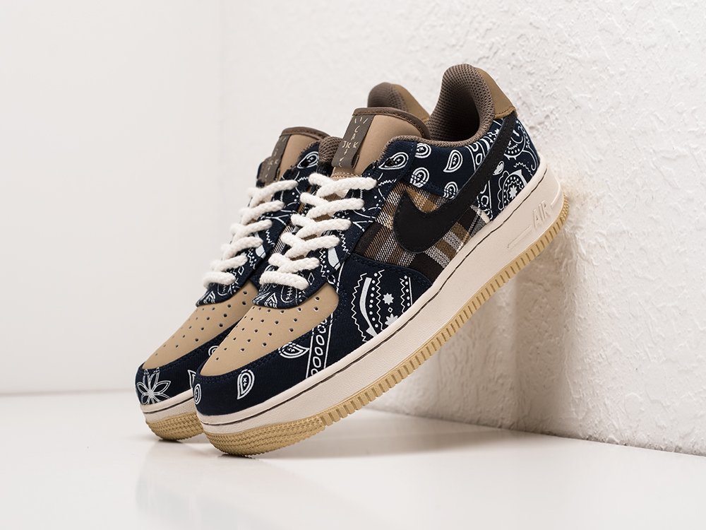 Nike x Travis Scott Air Force 1 Low WMNS черные кожа женские (AR23847) - фото 2 Nike x Travis Scott Air Force 1 Low WMNS черные кожа женские (AR23847) - фото 2