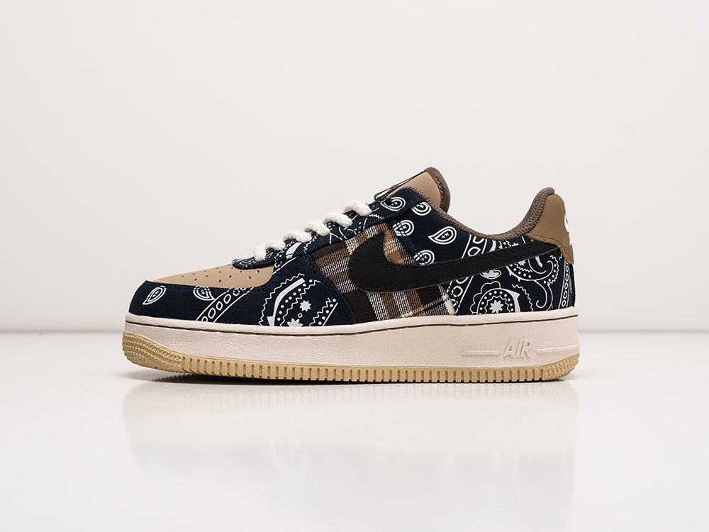 Nike x Travis Scott Air Force 1 Low WMNS черные кожа женские (AR23847) - фото 1 Nike x Travis Scott Air Force 1 Low WMNS черные кожа женские (AR23847) - фото 1