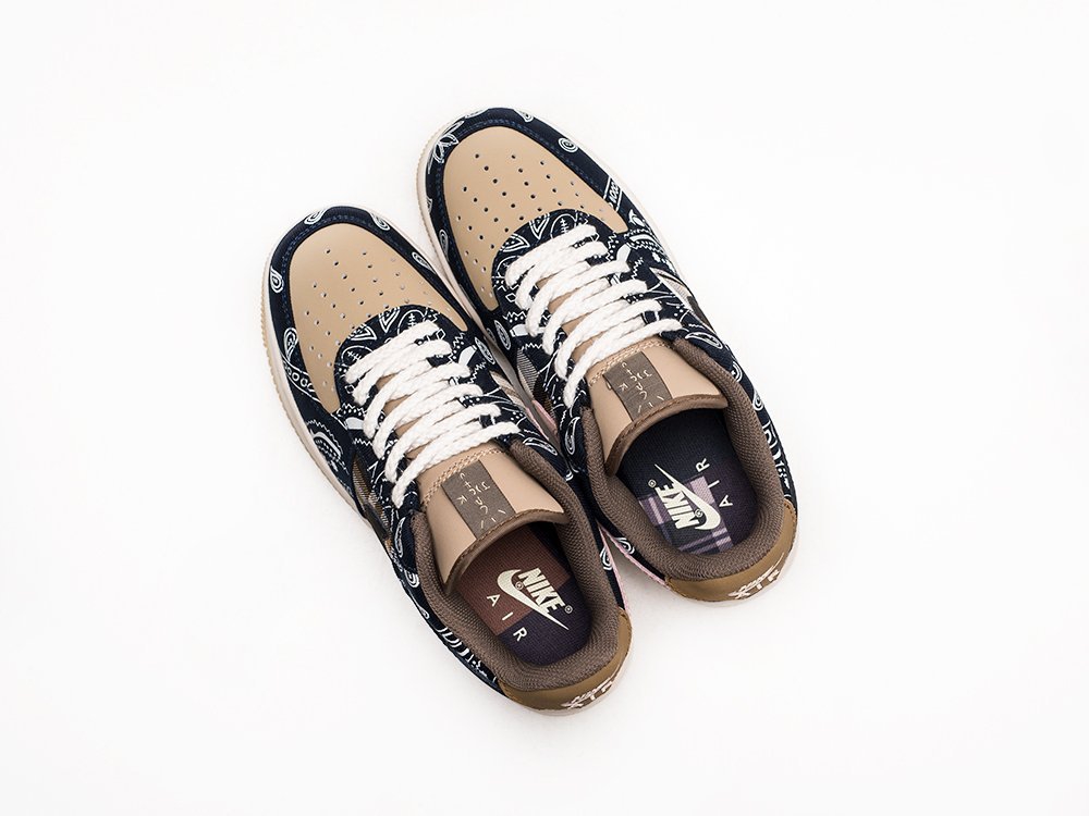 Nike x Travis Scott Air Force 1 Low WMNS черные кожа женские (AR23847) - фото 3 Nike x Travis Scott Air Force 1 Low WMNS черные кожа женские (AR23847) - фото 3