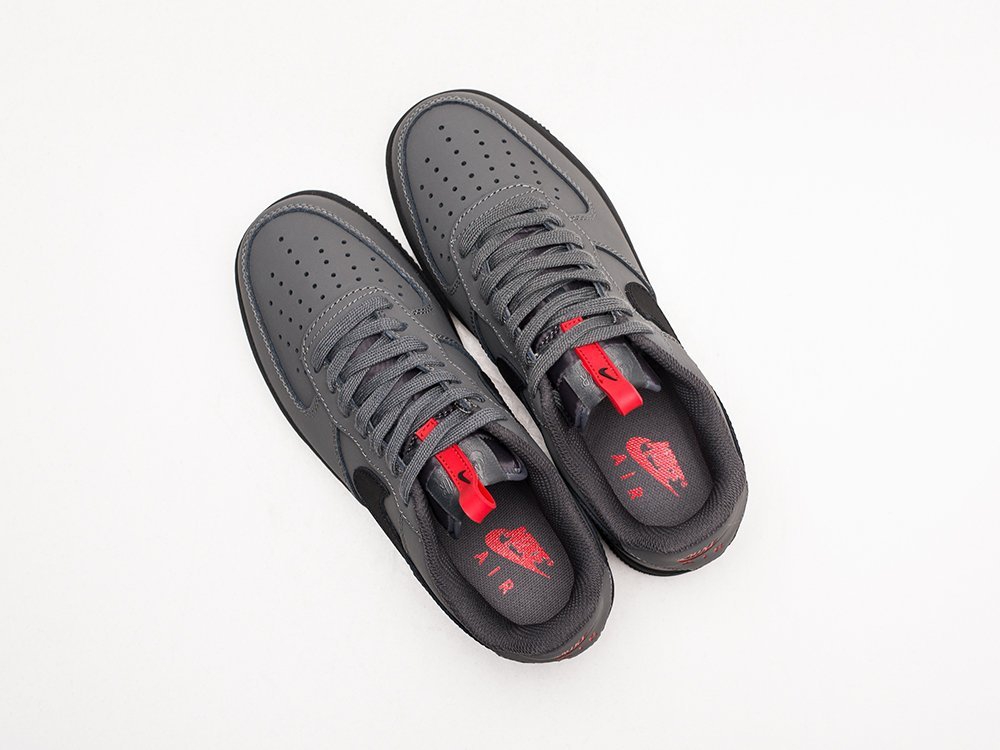 Женские кроссовки Nike Air Force 1 Low WMNS Grey / Black / Red (36-40 размер) фото 3