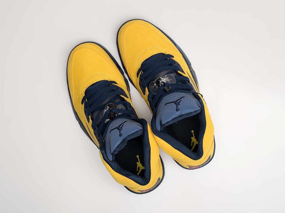 Nike Air Jordan 5 Retro Michigan желтые текстиль мужские (AR23852) - фото 3