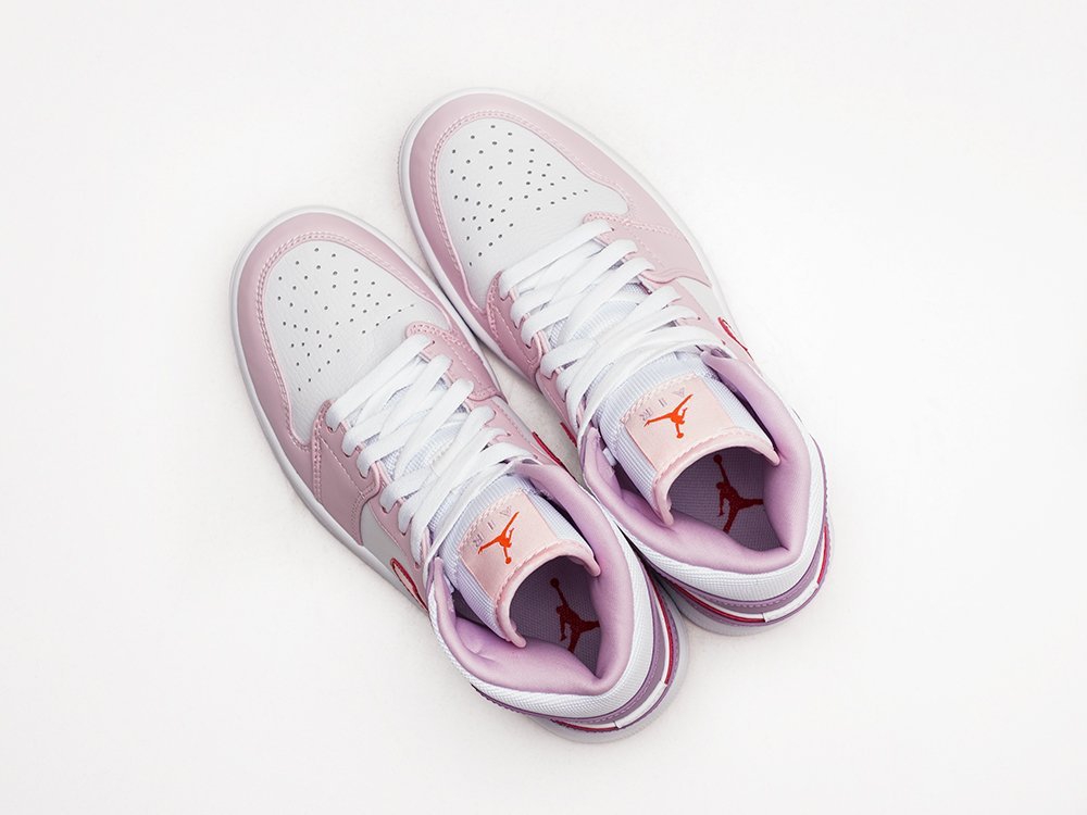 Nike Air Jordan 1 Mid WMNS Valentine`s Day White / Pink / Crimson - фото 3