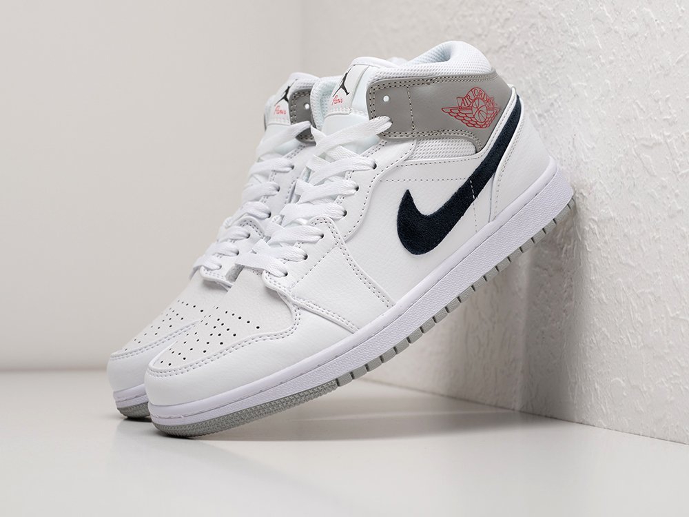 Nike Air Jordan 1 White / Black / Grey - фото 2