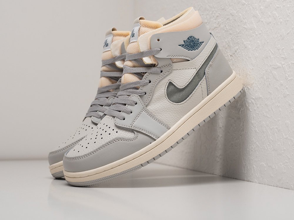 Nike Air Jordan 1 High Zoom Air CMFT London серые кожа мужские (AR23862) - фото 2 Nike Air Jordan 1 High Zoom Air CMFT London серые кожа мужские (AR23862) - фото 2